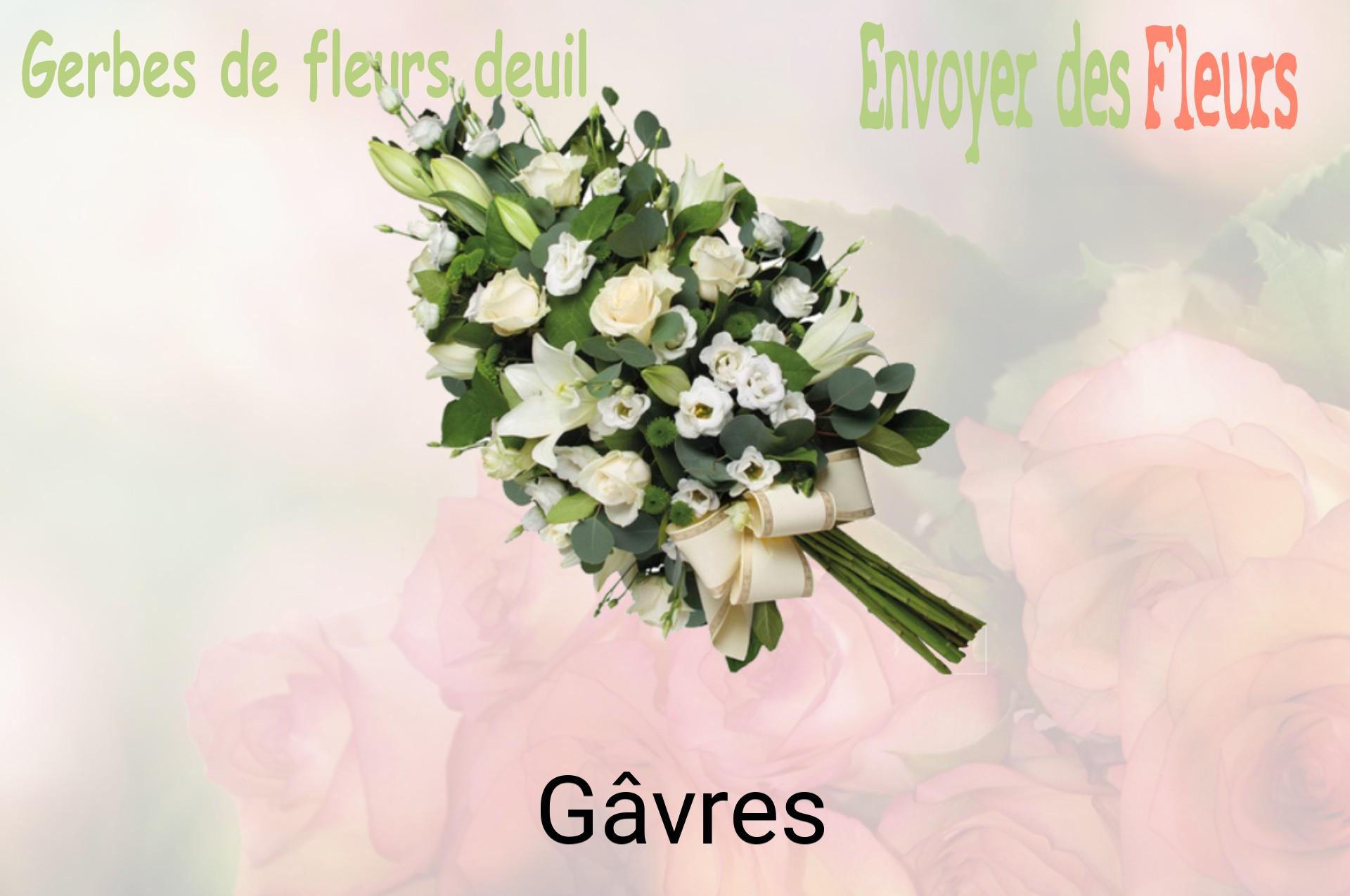 Gerbe de fleurs de deuil livrée à Gâvres